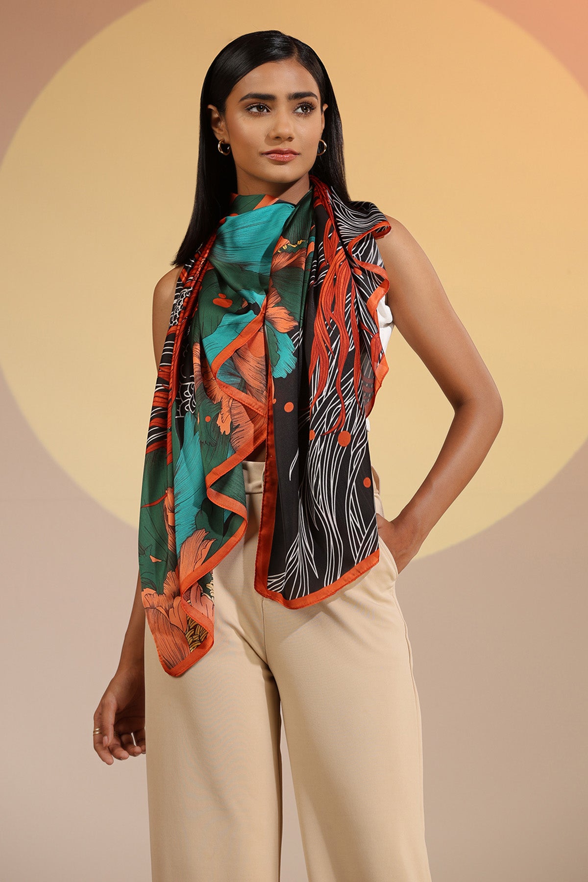 Espen Silk Square Scarf